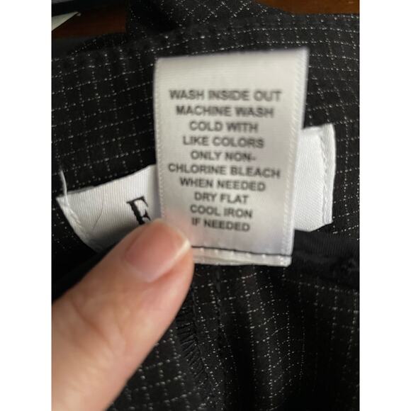 ELLE Womens Dress pants size 8 black checker - Picture 6 of 8